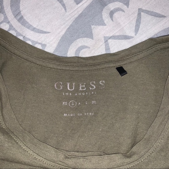 Guess army green t-shirt dress NWOT - Picture 3 of 3